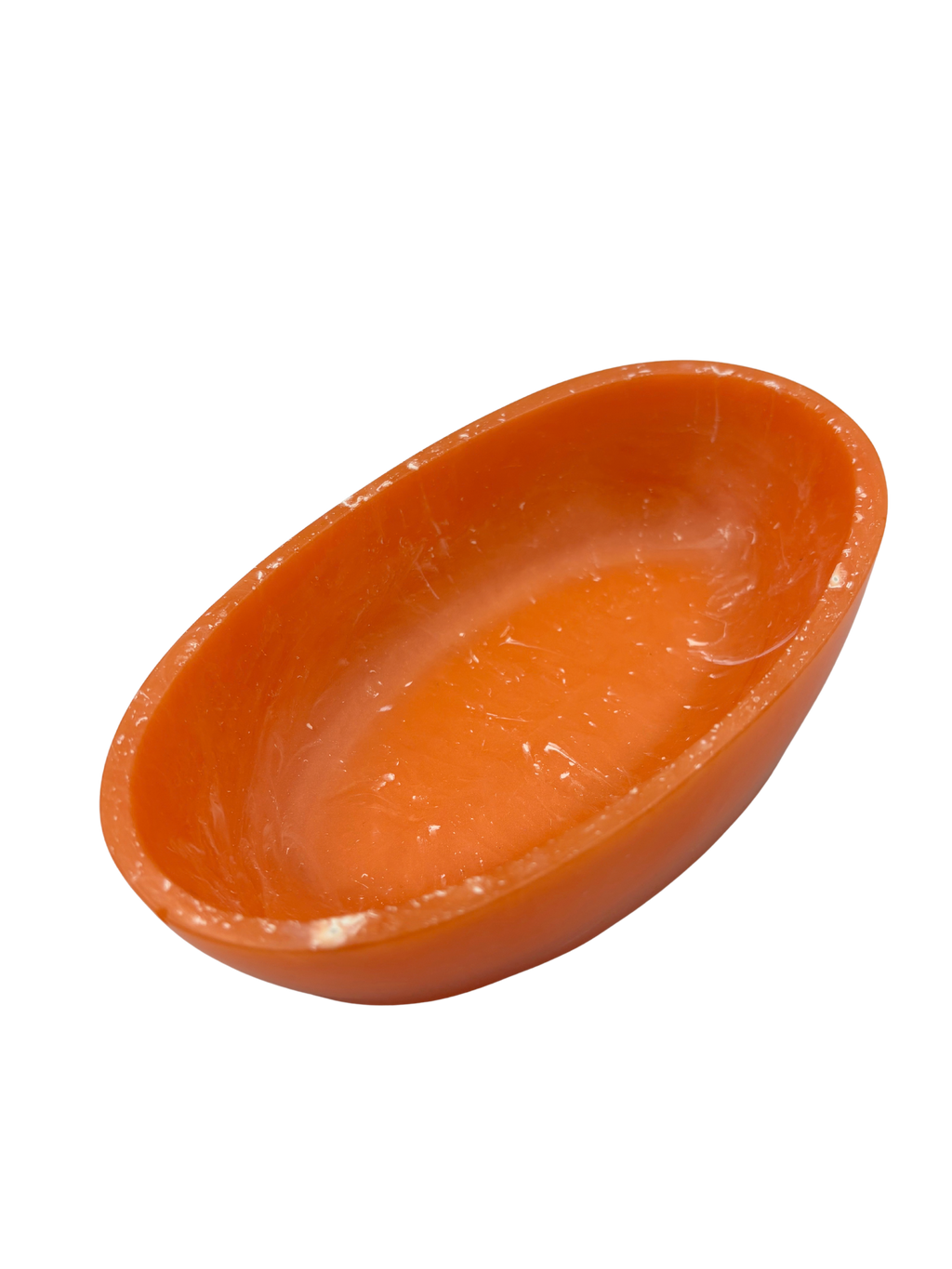 Orange Speckled Oval Dish (small)