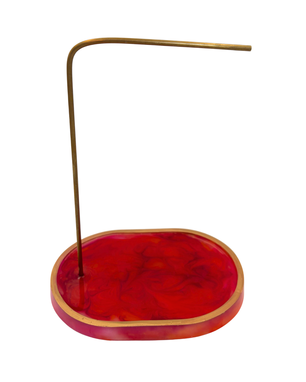 Red + Gold Resin Glasses Holder