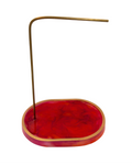 Red + Gold Resin Glasses Holder