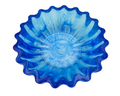 Blue Resin bowl with scalloped edges